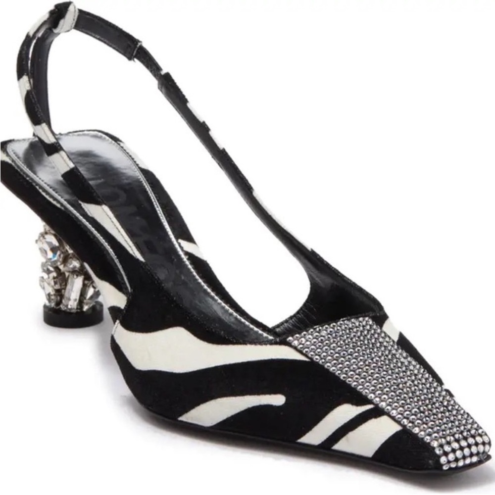 NWB TOM FORD Sequin & Beaded Slingback Kitten Heel Pump